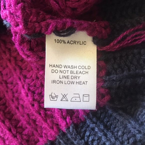 ee: some thick knit distressed oversized Small/Medium sweater block stripe boho - Picture 3 of 5